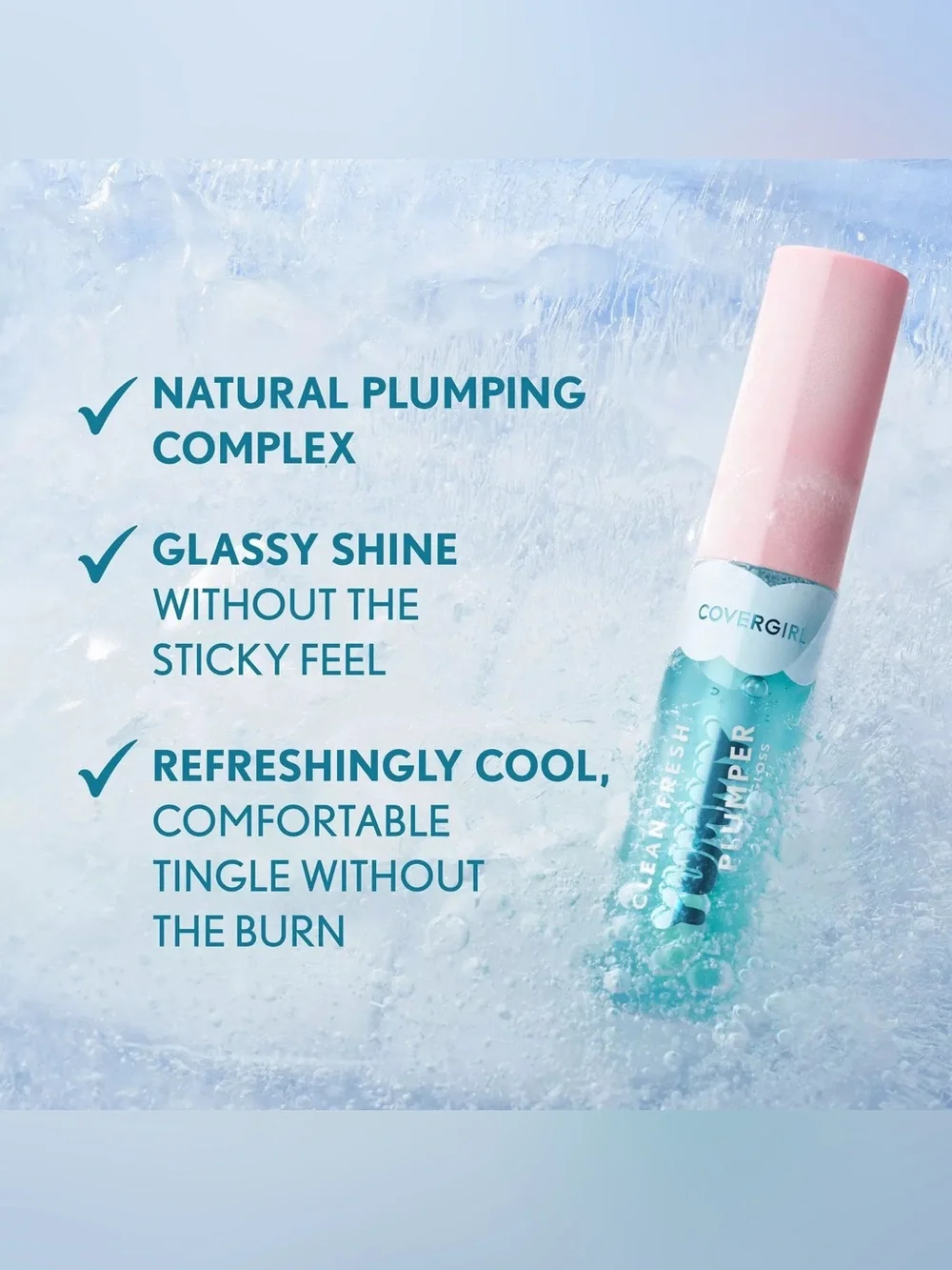 CoverGirl Clean Fresh Yummy Gloss Plumper - Merry Kissmass, NEW